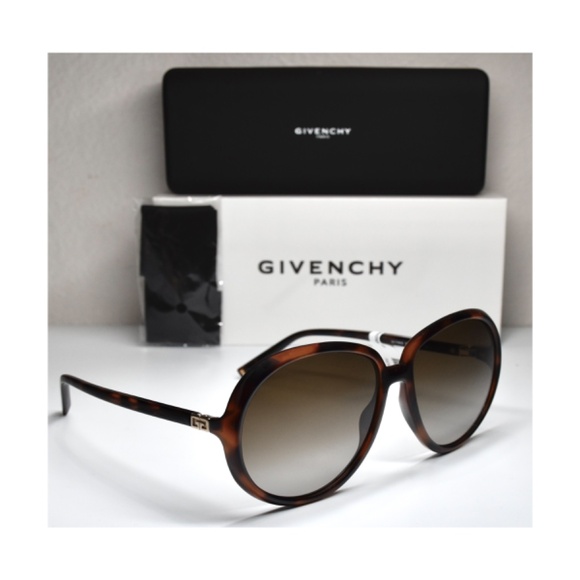 GIVENCHY GV7180/S 086HA TORTOISE HAVANA GRADIENT BROWN ROUND SUNGLASSES. 61mm - Picture 6 of 15